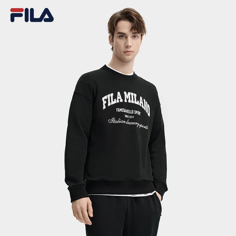 Fila/斐乐|新品上新初秋圆领卫衣通勤内搭套头卫衣男F11M435202F