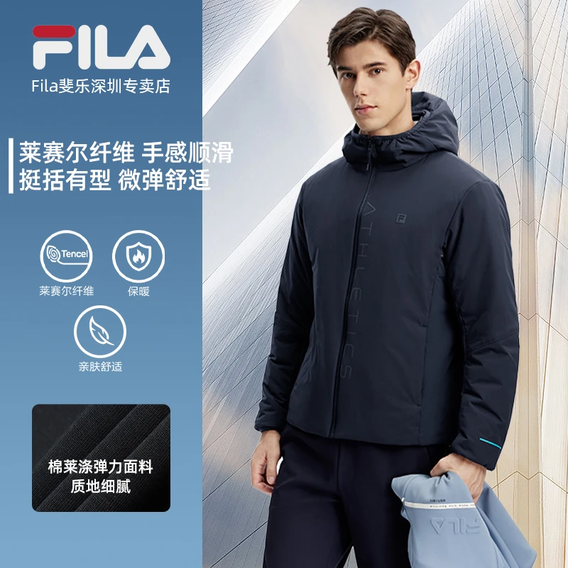 FILA斐乐棉服男子冬季新款时尚防风保暖运动休闲外套A11M411904F