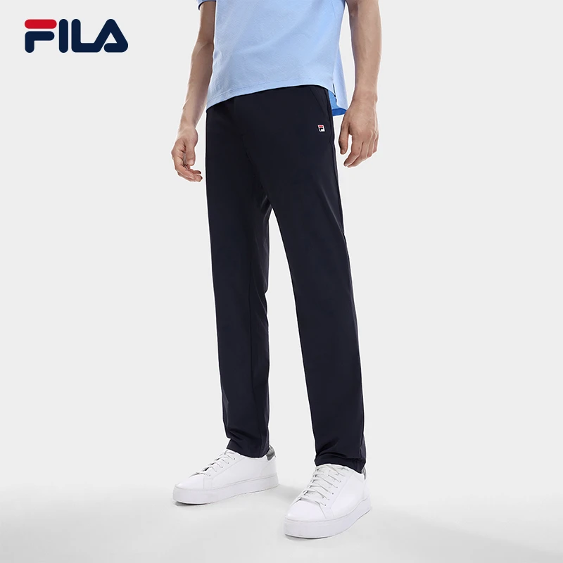 FILA斐乐新款男士商务长裤百搭舒适透气男子梭织长裤F11M331802F