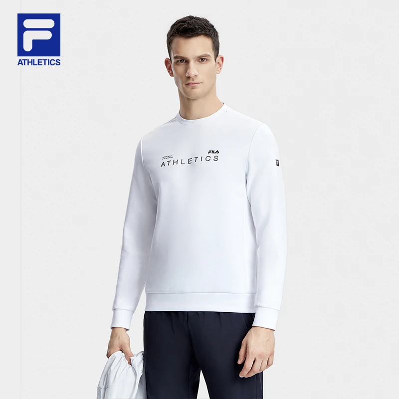 FILA斐乐套头卫衣男装秋季新款时尚百搭休闲运动上衣A11M331204F