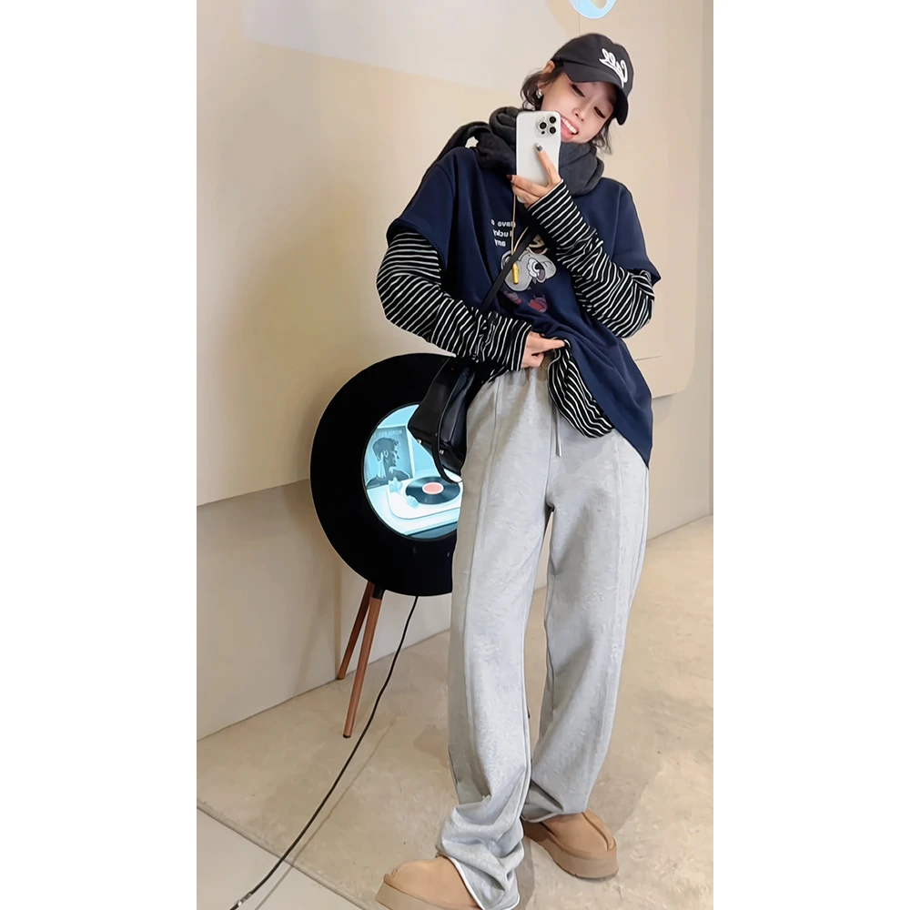 2024新款JVM定制20956-21295时尚百搭松紧腰法棍休闲卫裤10/11