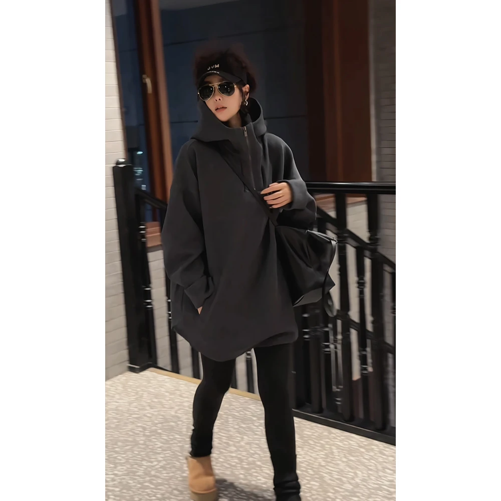 2024新款JVM定制20692时尚百搭半拉链连帽长袖卫衣10/20