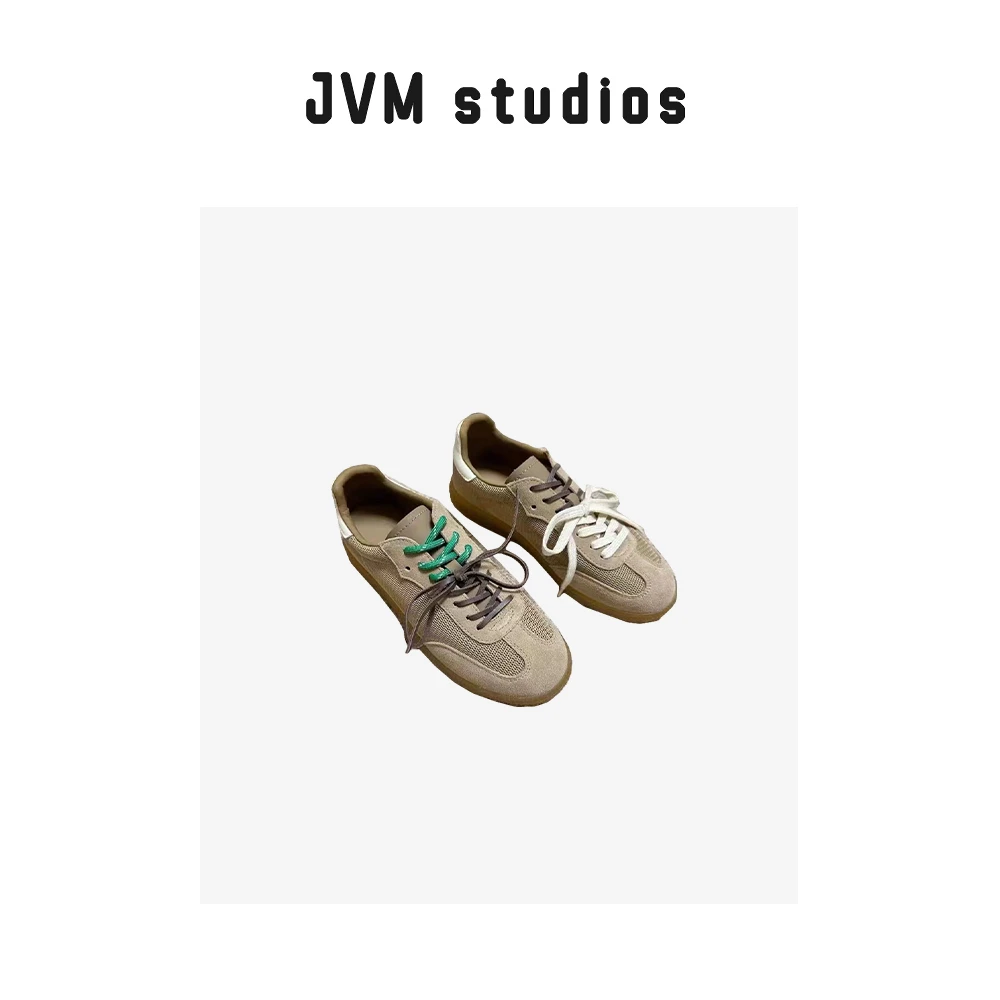 2024新款240061时尚白复古圆平底休闲鞋6/15