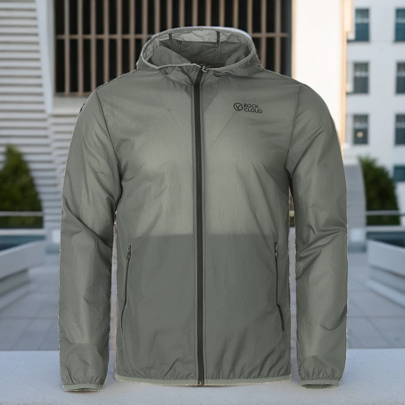 RockCloud/岩云户外运动男士防风防晒皮肤衣连帽设计春夏休闲百搭