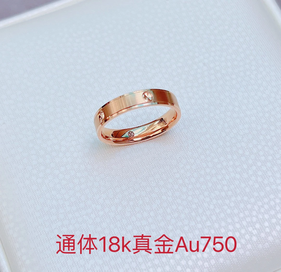 18k金戒指（哑面）圈口偏小，建议大一个号