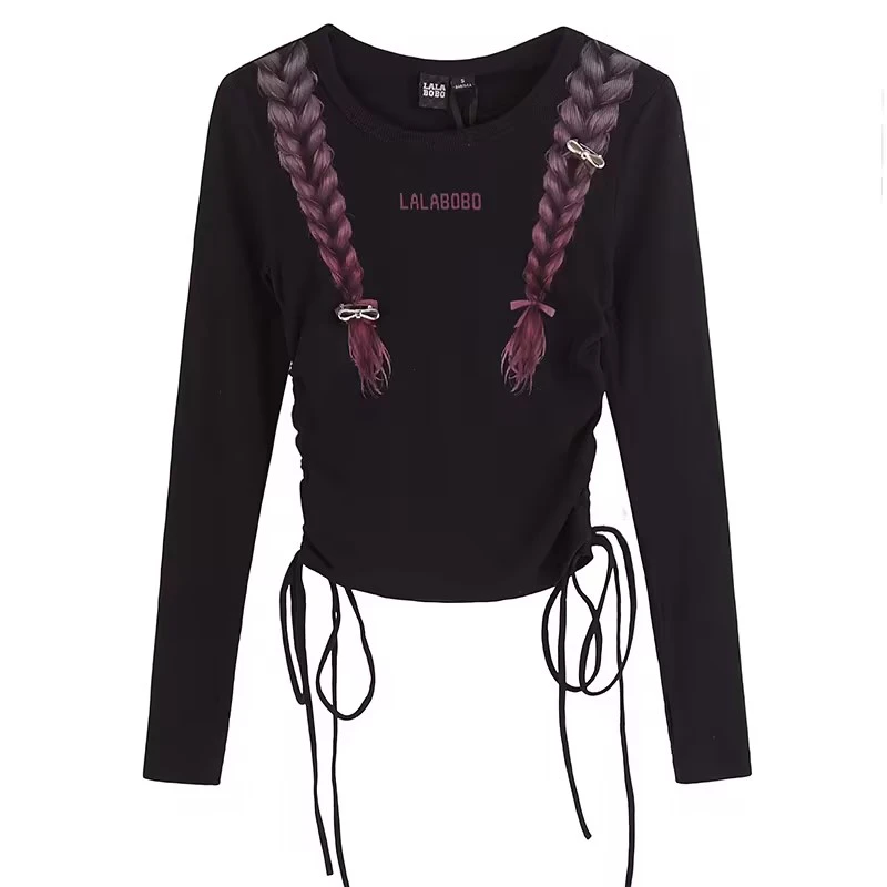北京金源LALABOBO2024长袖休闲百搭捣蛋鬼紧身T恤/LBDC-WSDT27