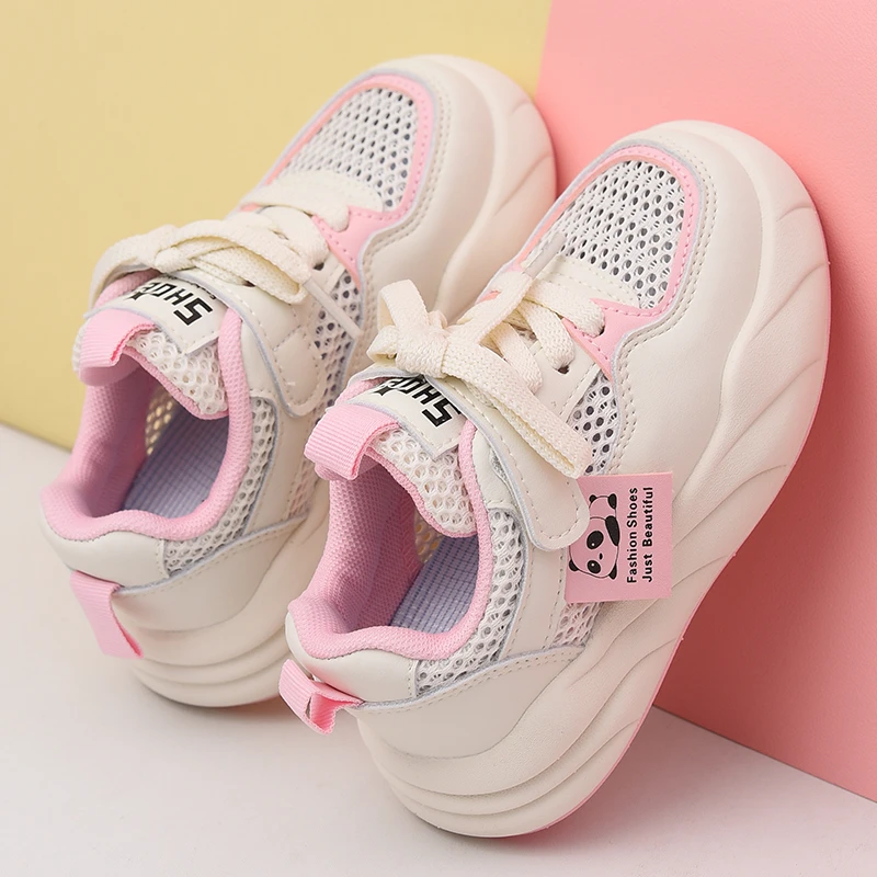 蜡比小星板鞋透气网鞋2025新款秋季镂空鞋儿童鞋子休闲鞋春秋单鞋