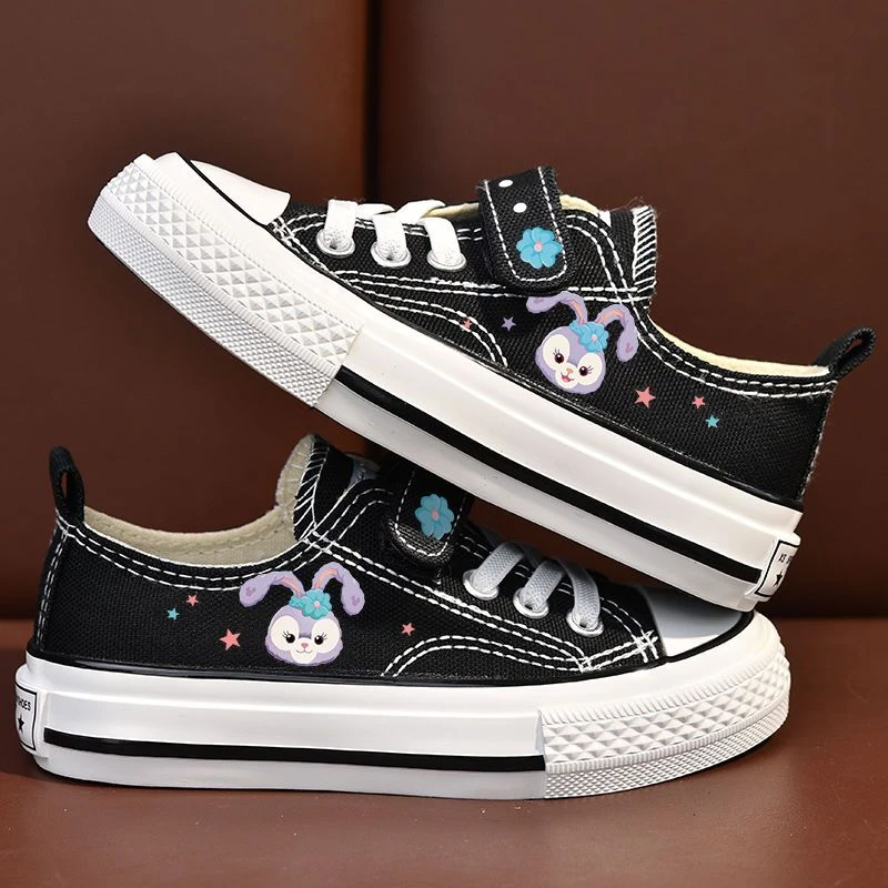 蜡比小星女童帆布鞋儿童布鞋小学生鞋子2025秋季新款童鞋女孩单鞋