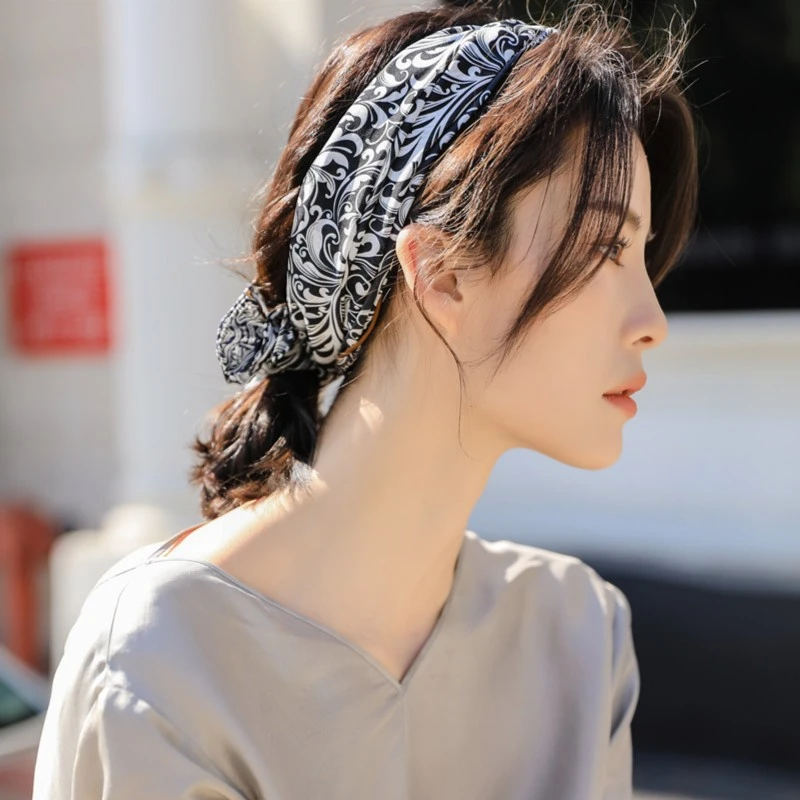 【双绉长巾】欧式精致百搭复古桑蚕丝巾长巾（35*140）