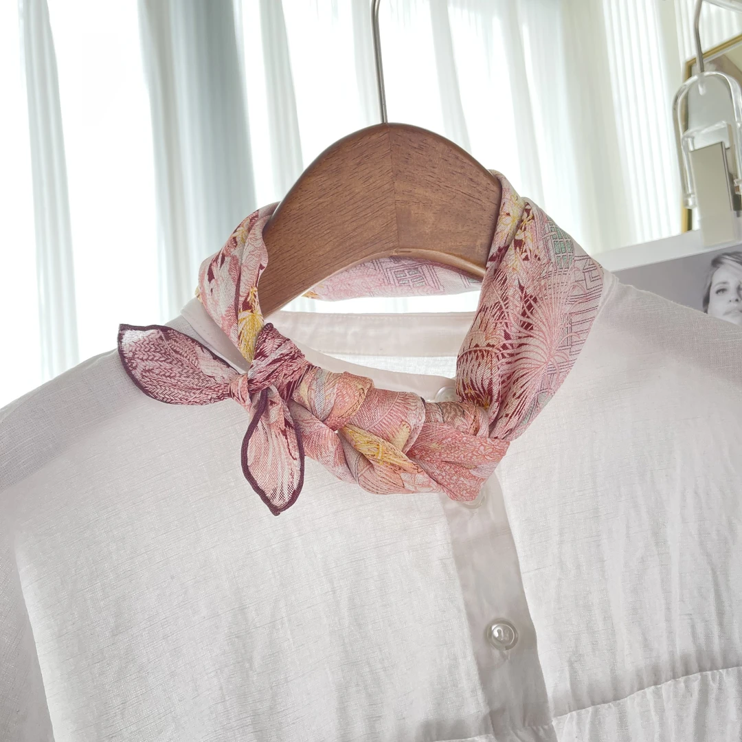 【西丽纱】夏季防晒桑蚕丝西丽莎丝巾方巾百搭时尚气质大方（65cm）