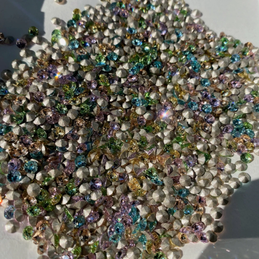 【富世红年】德国进口K9爆闪【彩色填缝钻➕彩色平底钻】美甲钻指甲钻