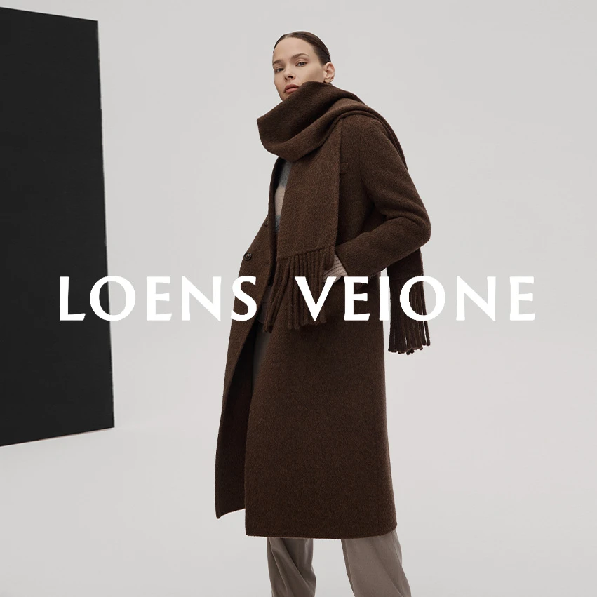 LOENS VEIONE/路斯威亚 牦牛绒 桑蚕丝绵羊毛高定大衣24CVDK0026Y