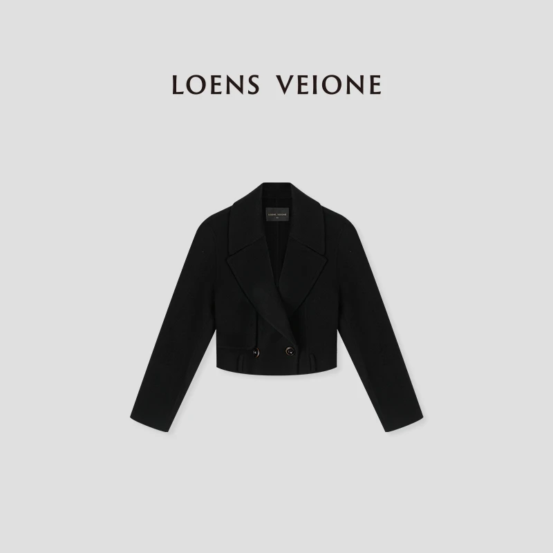 LOENSVEIONE/路斯威亚 新西兰绵羊毛混纺羊狨定制外套24CVDK0056N