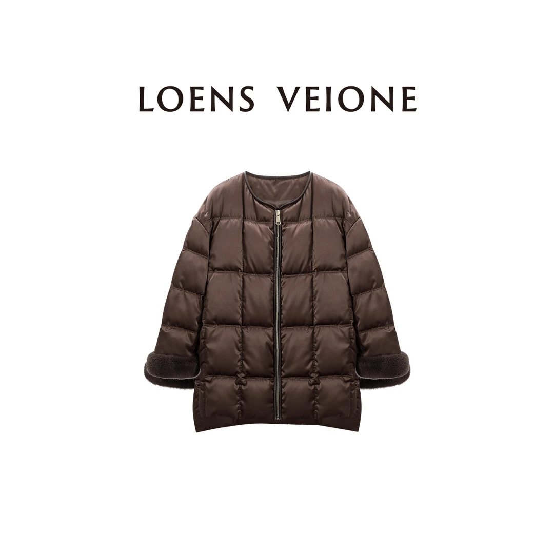 LOENSVEIONE/路斯威亚 桑蚕丝丹麦水貂宽松不挑人23CVDYR0096N