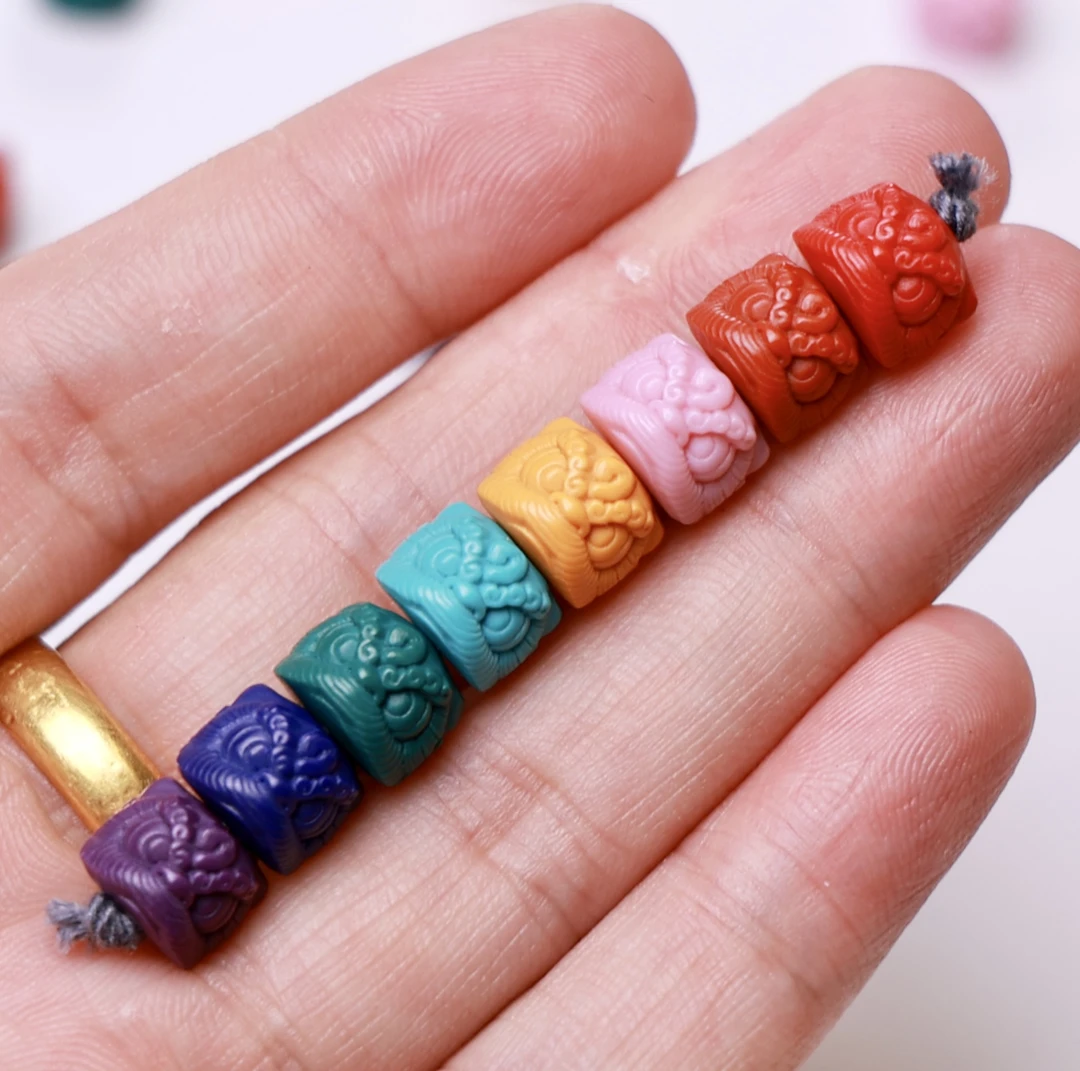 非金属玻璃手链 网红彩虹小醒狮配珠大号10x7mm 女款