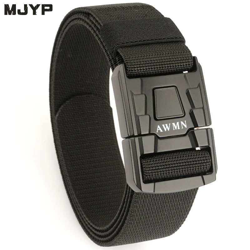 合金快拆弹力自动扣皮带男迷彩装甲户外战术腰带可调松紧帆布裤带