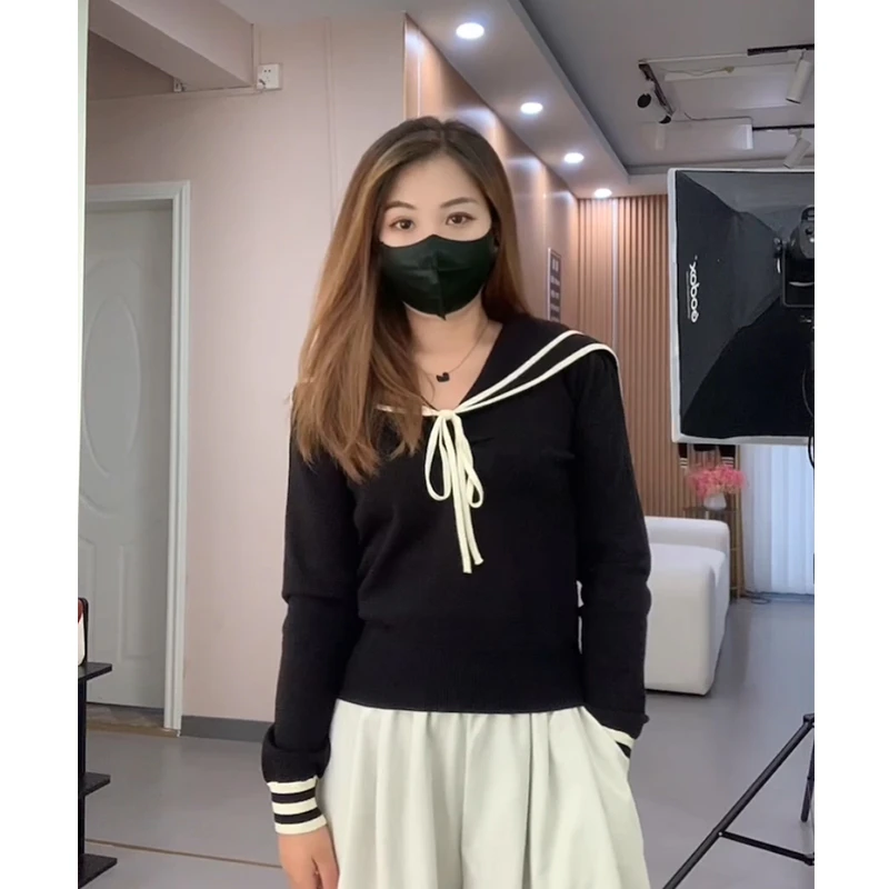 【微胖定制】春秋季新款针织衫修身显瘦大披肩遮肉上衣百搭长袖毛衣