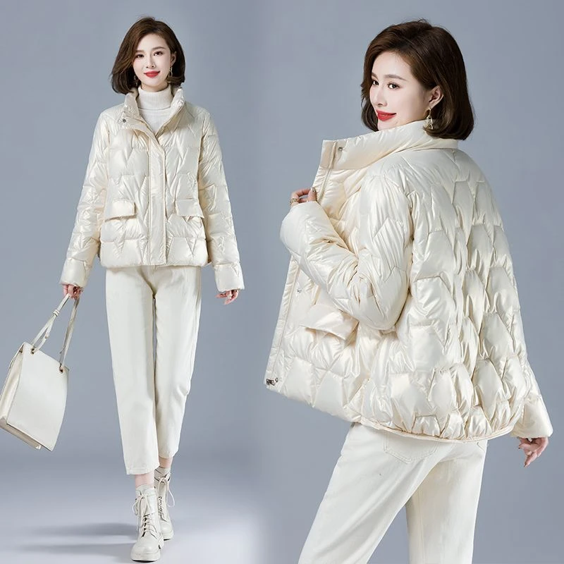 女士棉服外套冬季短款棉袄时尚韩版显瘦宽松加厚小个子立领长袖