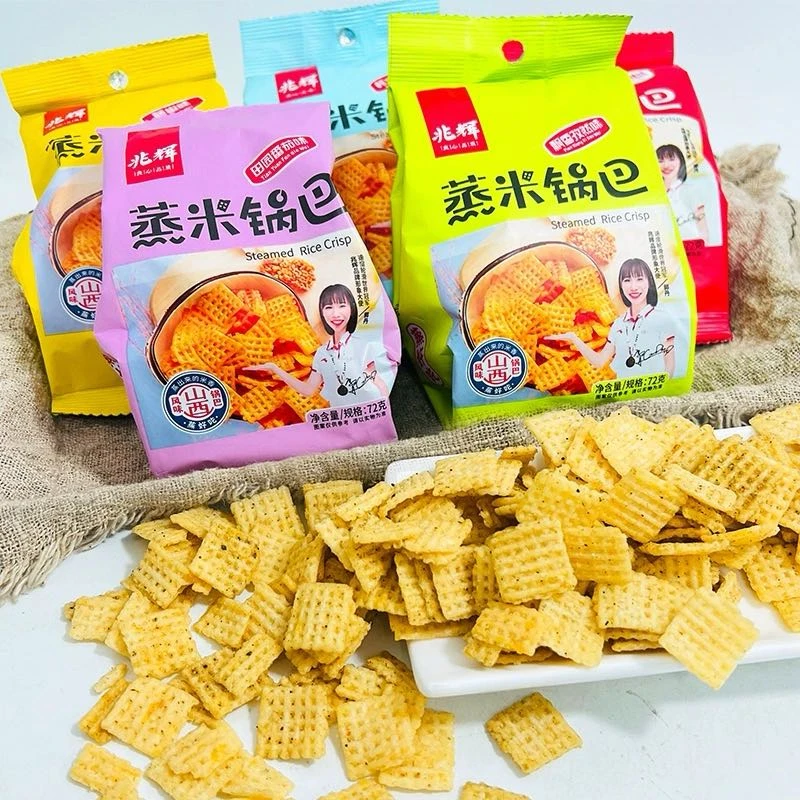 新疆包邮【蒸米锅巴】两种口味混发 72g*4袋日期至：2025年3月19日