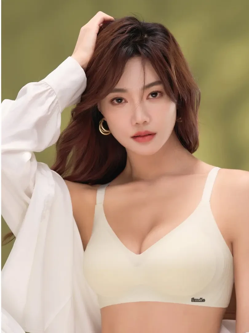 新款半固定杯软支撑B78款舒适内衣调整型无钢圈.