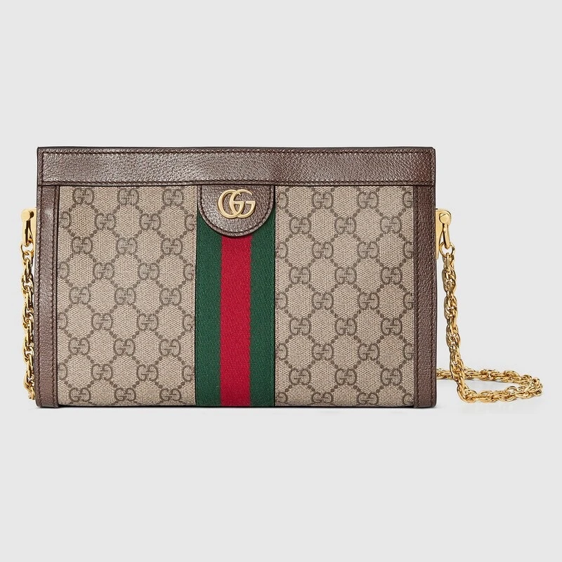 99新 GUCCI/古驰 【奈斯专属】op老花小号单肩夹子包