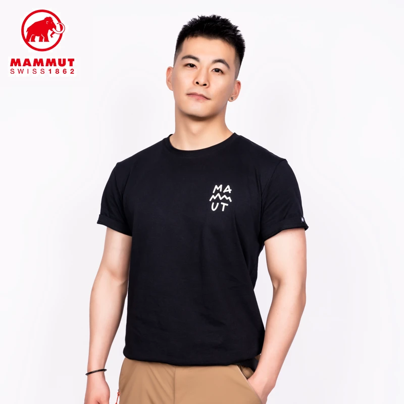 Mammut/猛犸象Massone 男士舒适亲肤弹力时尚字母印花短袖T恤