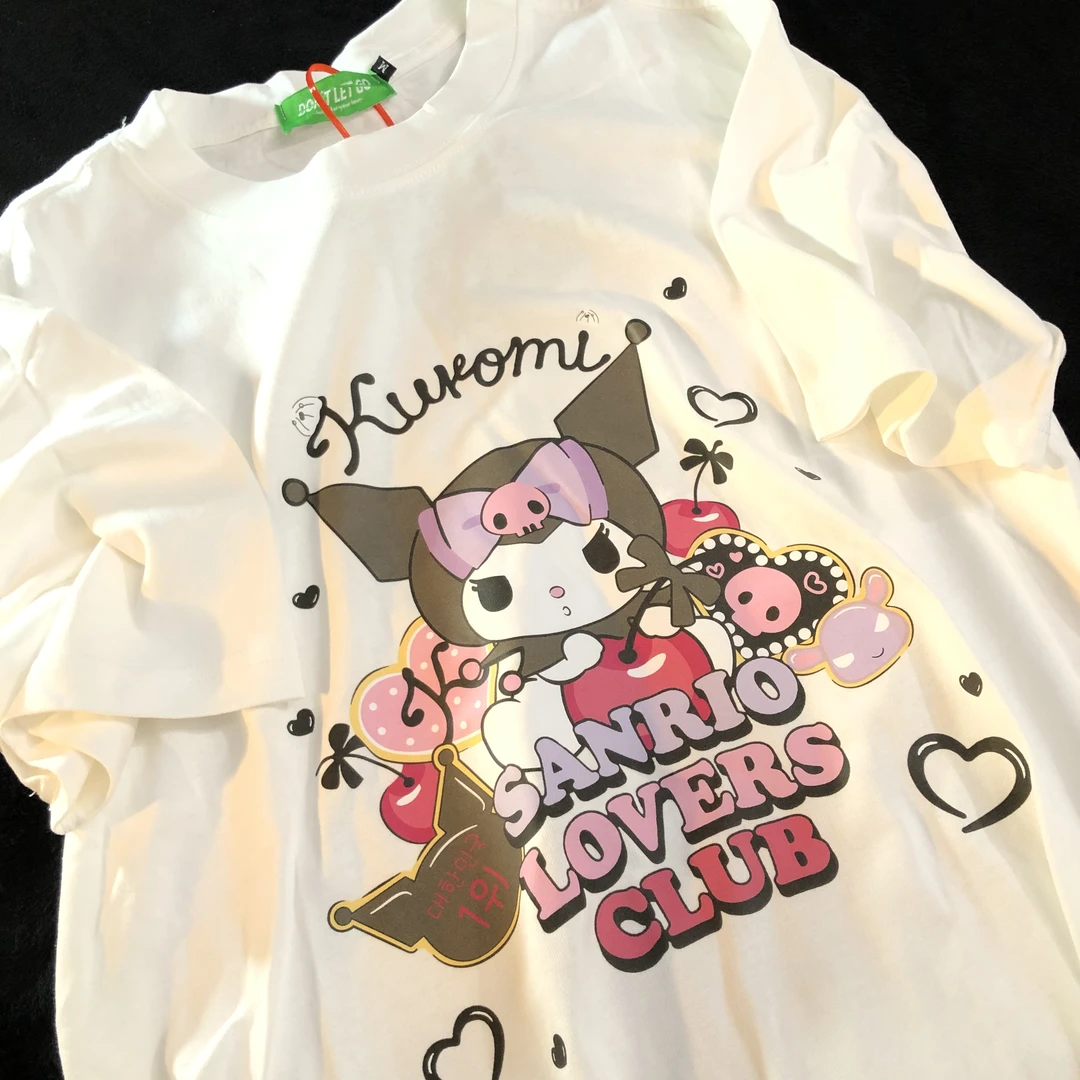 【夏季新品】日系少女宽松爱心库洛t恤休闲半袖学生ins甜酷半袖体恤