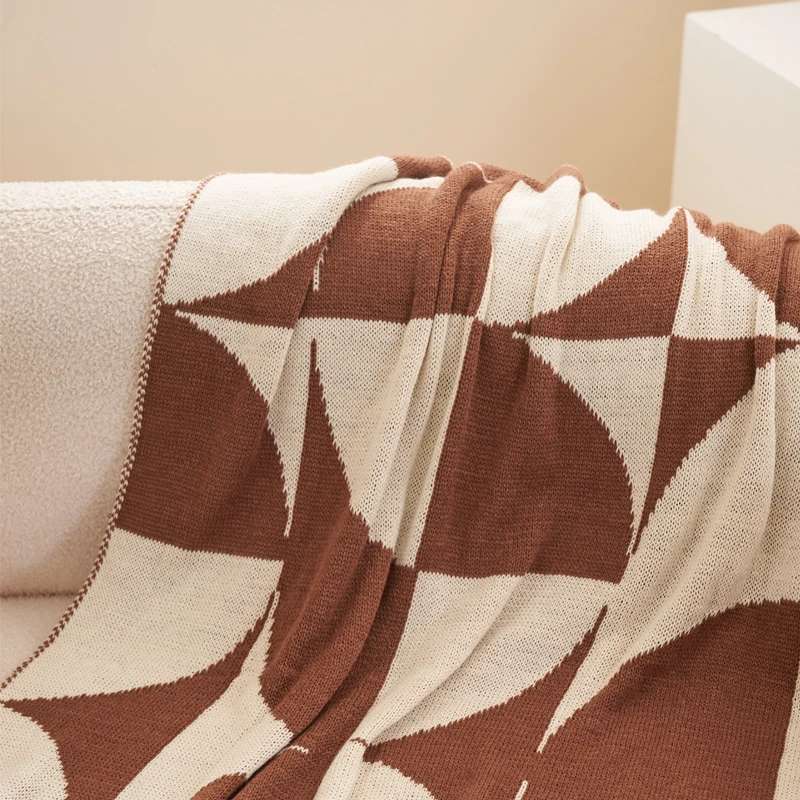 午睡空调毯盖腿小毯子毛线毯子沙发毛毯盖被手工针织毛毯被3-4斤