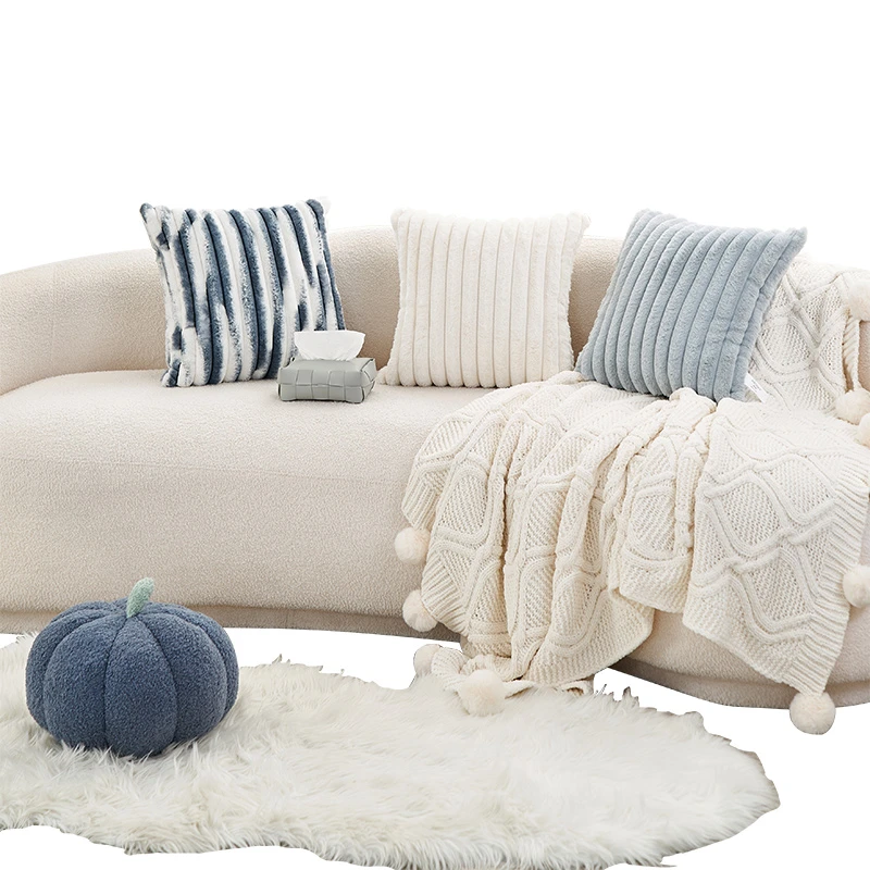 （克里斯专属）简约现代三个装抱枕靠枕轻奢抱枕靠垫民宿条纹毛绒