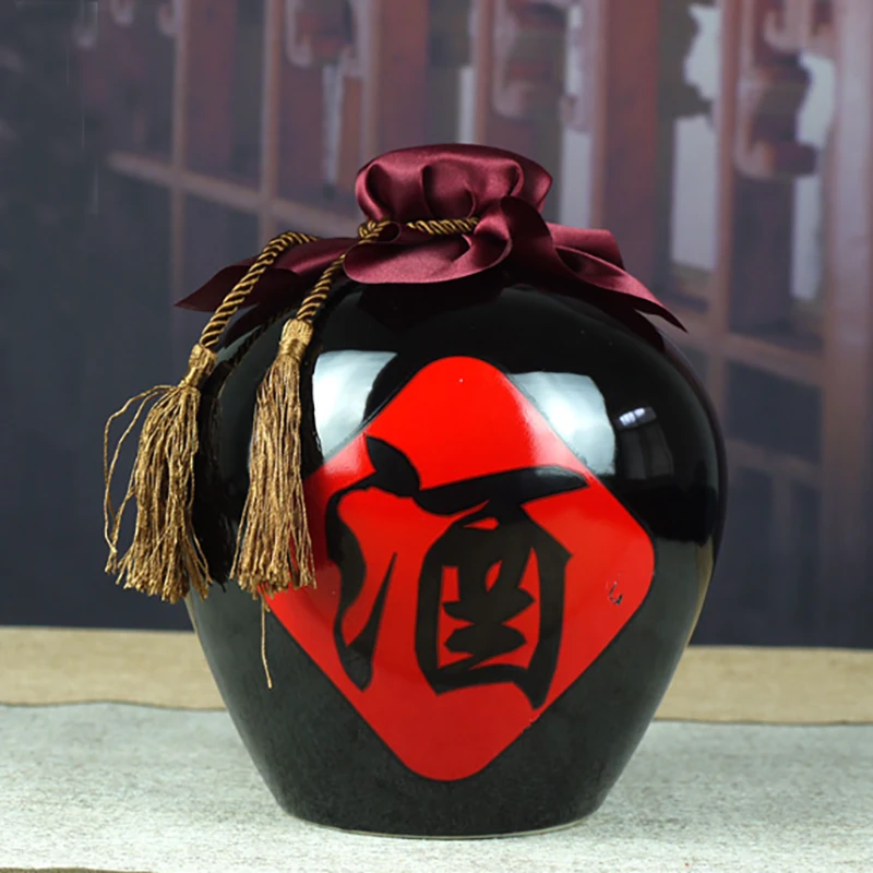 景德镇陶瓷酒坛子空酒瓶家用酒壶密封酒缸1斤2斤斤5斤10斤装酒罐