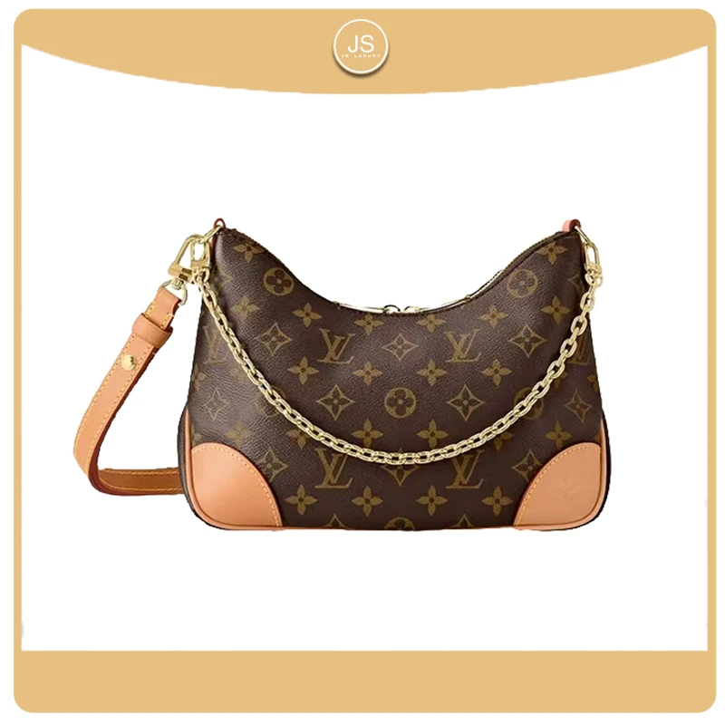 99新 LouisVuitton/路易威登 现代芯片款牛角包单肩包