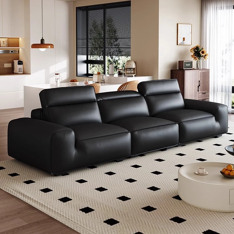 【可调节靠枕】大黑牛真皮沙发现代简约客厅2024夏图意式极简沙发
