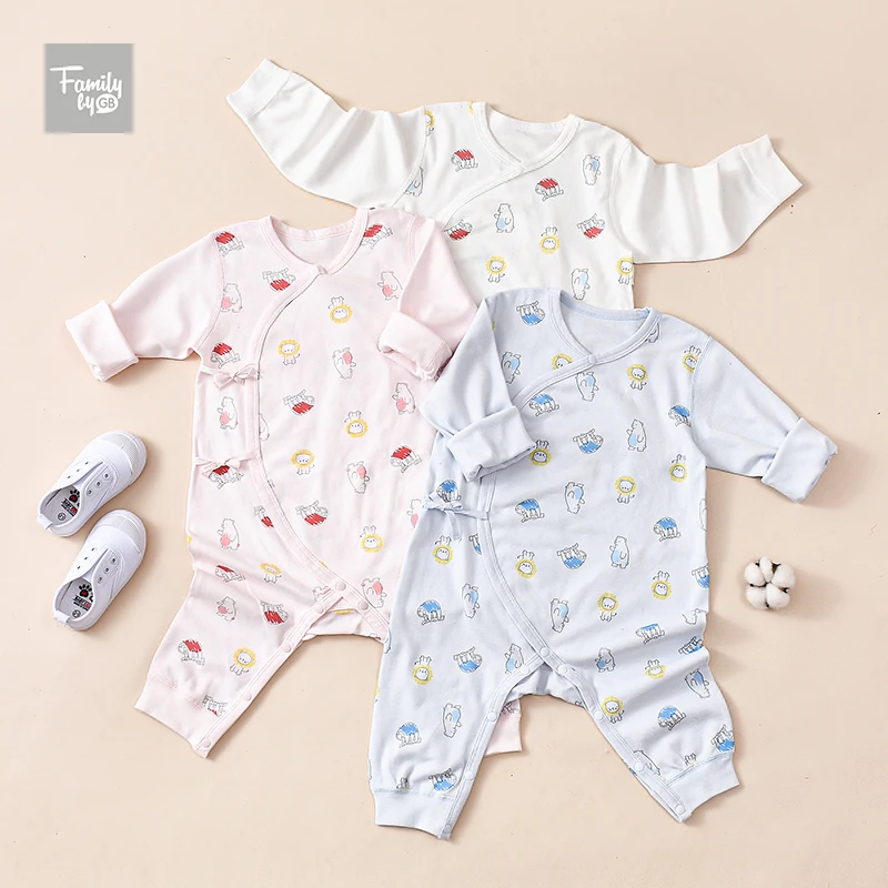 好孩子童装新生儿连体衣男女宝宝长袖系带连身衣哈衣爬服