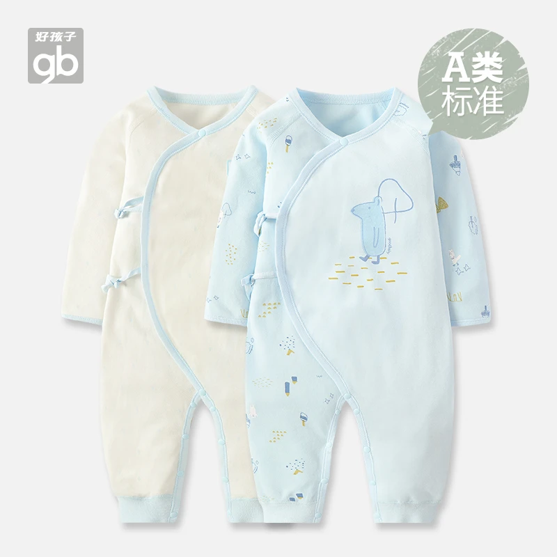 LTY004好孩子婴儿连体衣四季新生儿长袖连身衣初生婴儿打底A类棉