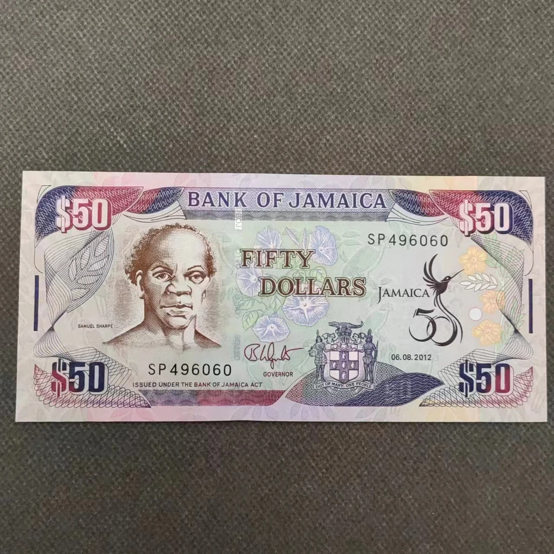 牙买加2012年50元 独立50周年纪念钞