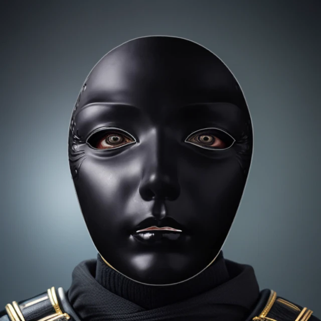 魂作物全脸手工黑神秘中式覆面网红面罩派对假面舞会山鬼装扮装饰