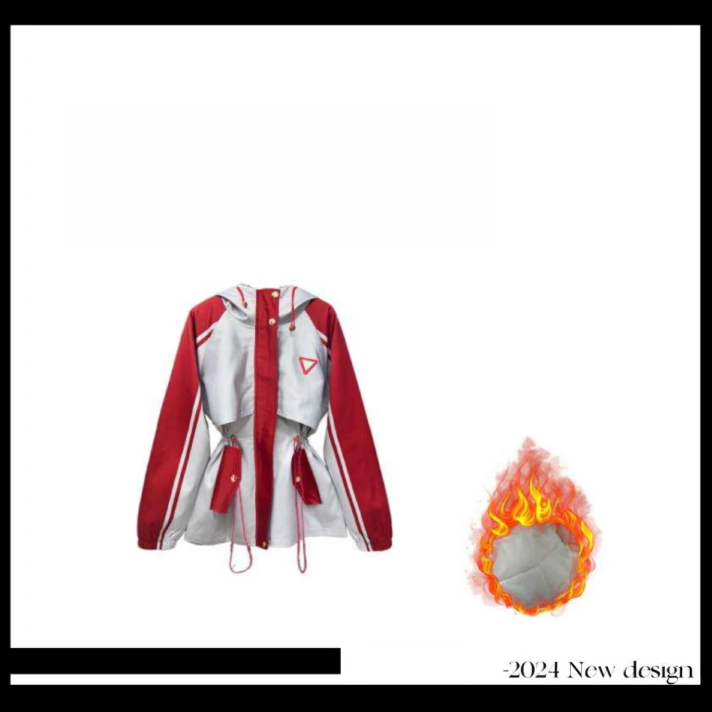 2024冬季设计师连帽复古加厚冲锋衣外套（C-057）