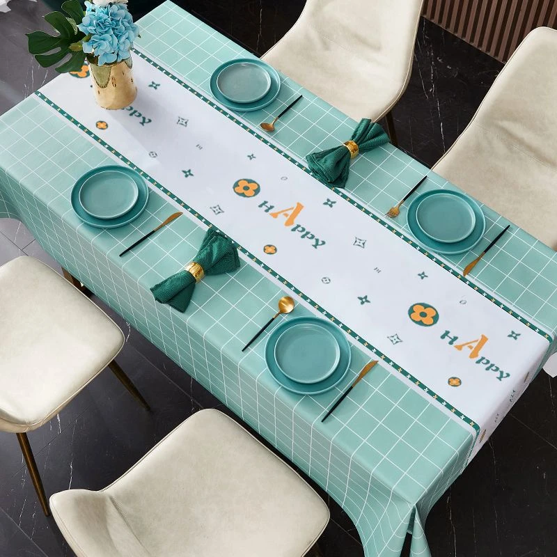 桌布防水防烫防油免洗pvc长方形餐桌茶几垫ins风2023款台布餐桌布