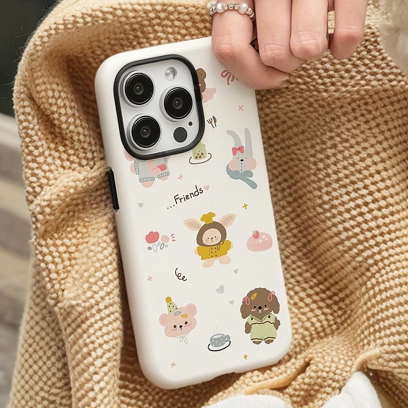 【动物朋友】菲林二合一适用苹果16promax手机壳iphone13/4套15防摔