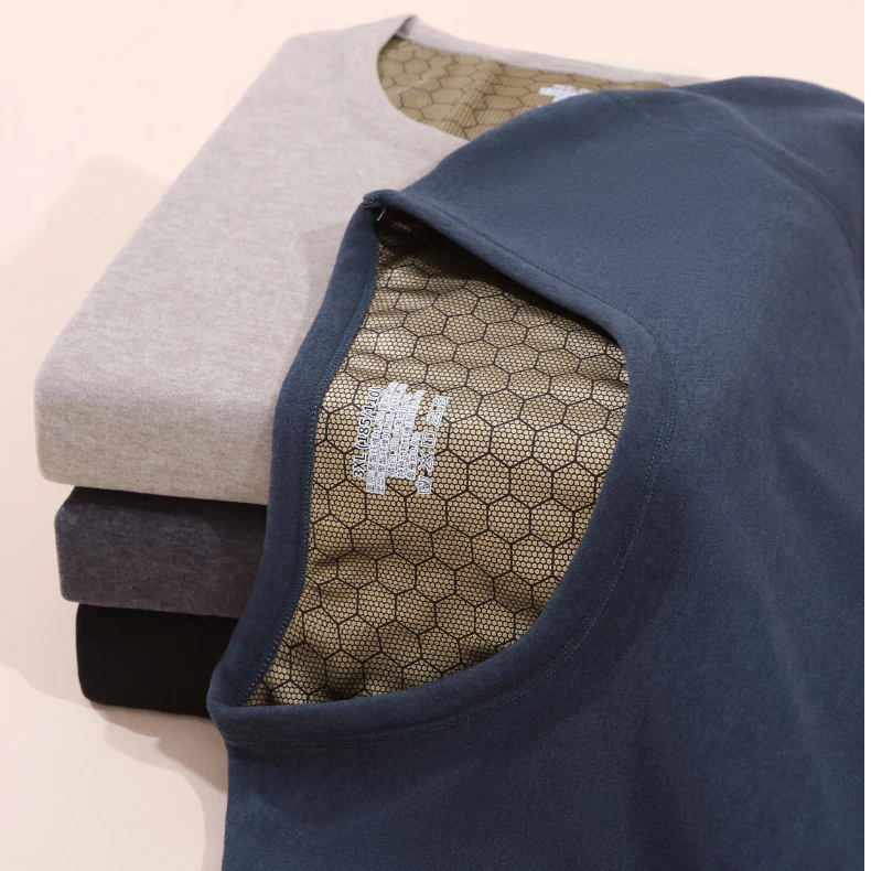 1【主播推荐】新款黑金贴片保暖内衣情侣套装贴片驱寒护颈秋衣秋裤