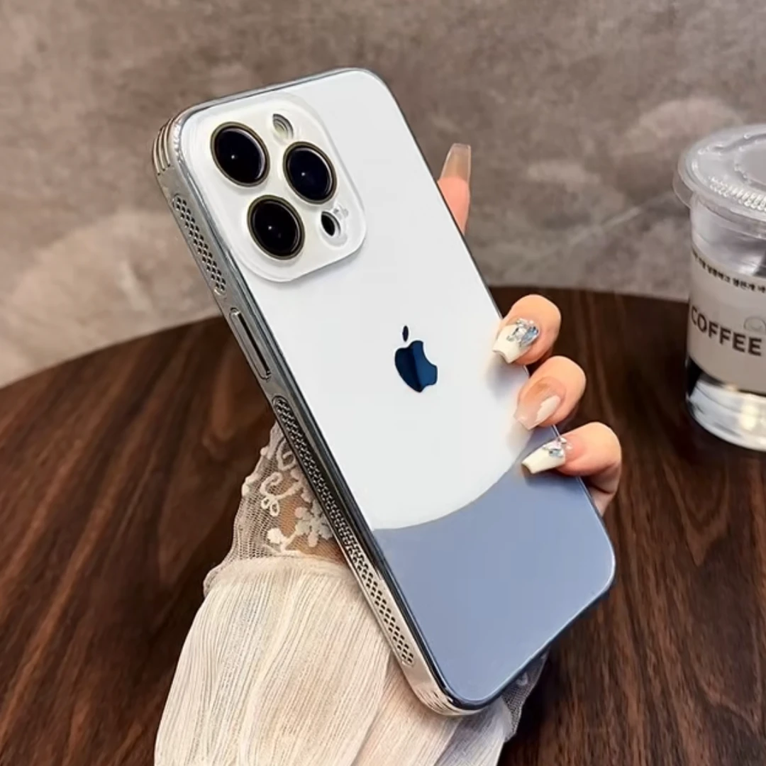 电镀磨砂拼接撞色适用iPhone16promax手机壳14苹果15防摔13散热12