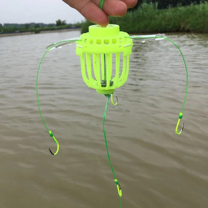 抛竿问道三分钟醉鲢醉大头鲢鳙钓组胶管防缠绕水宝水怪水笼花篮荧