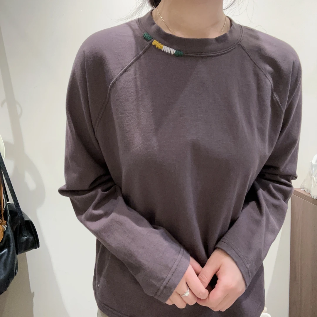 NO退换❤️东大门正品❤️领口彩色毛线卫衣