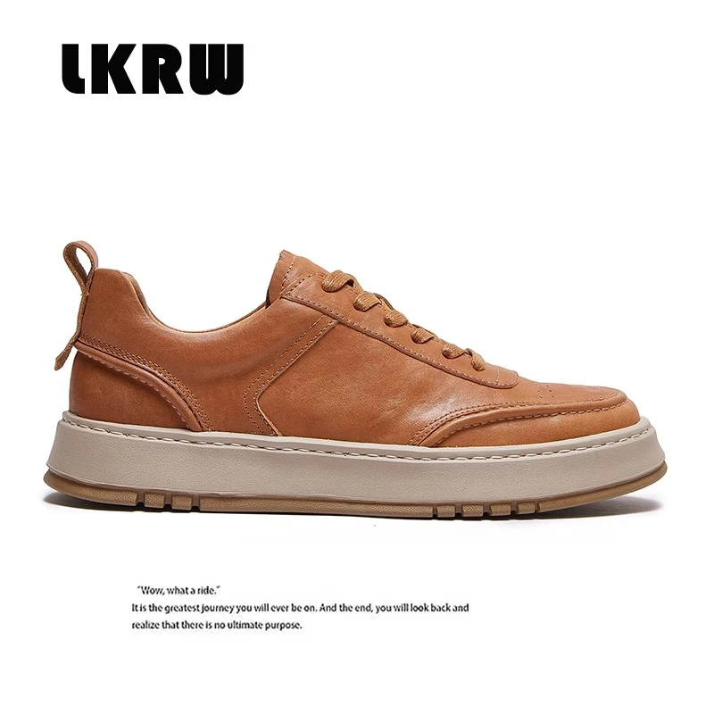 休闲皮鞋男软底软面真皮2024新款板鞋懒人鞋时尚百搭运动镂空透气