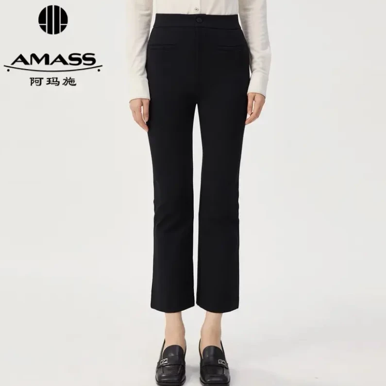 新款 热力感加绒时尚休闲裤弹力修身微喇裤5100390春季宽松