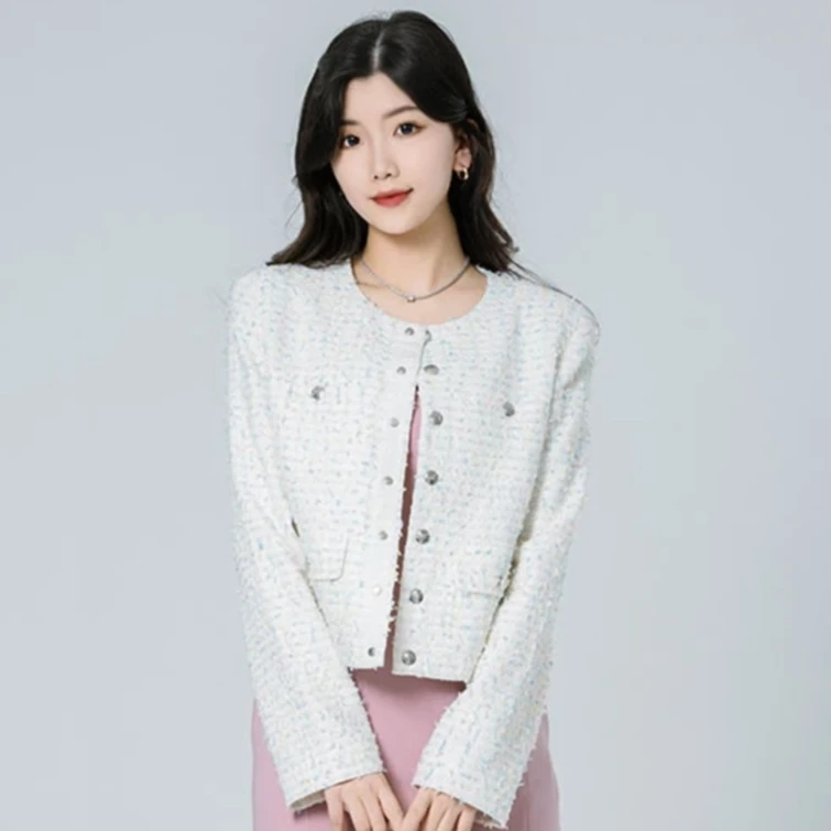 AMASS/阿玛施 圆领精致名媛风时尚轻奢百搭气质小香外套女5400827