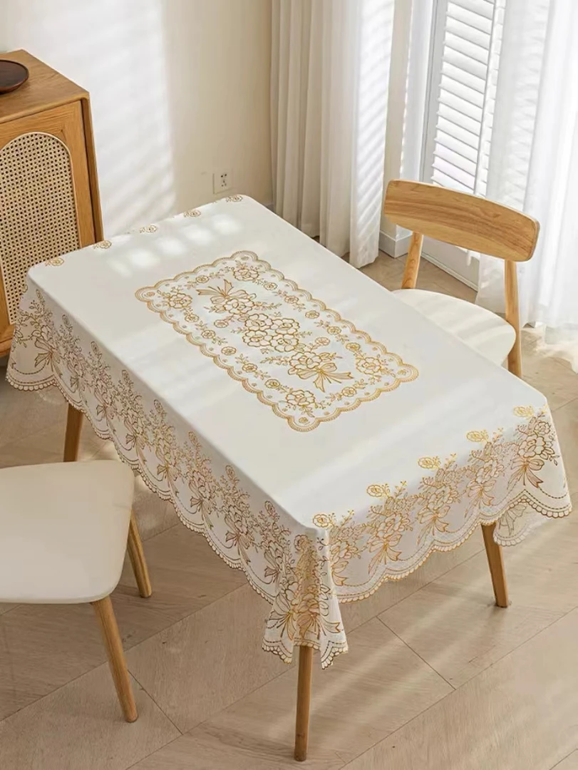 （1.37米×1.8米）加大款台布餐桌升级烫金防水防滑桌布