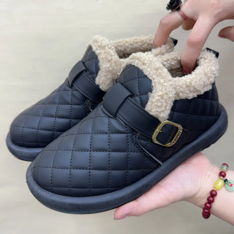 雪地靴女新款冬季加绒保暖勃肯鞋防水防滑短靴加厚毛毛鞋休闲棉鞋
