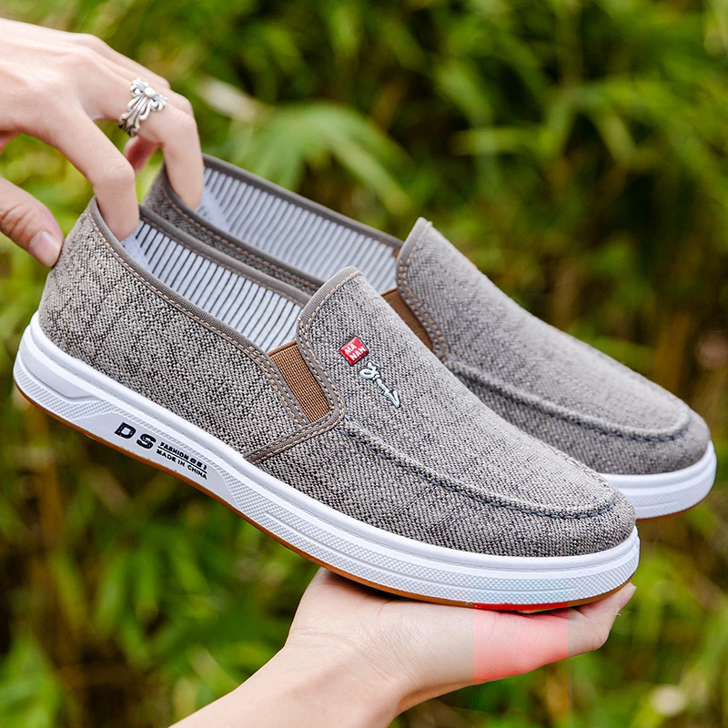 老北京布鞋男春夏新款透气休闲帆布鞋软底防滑男士平底舒适开车鞋