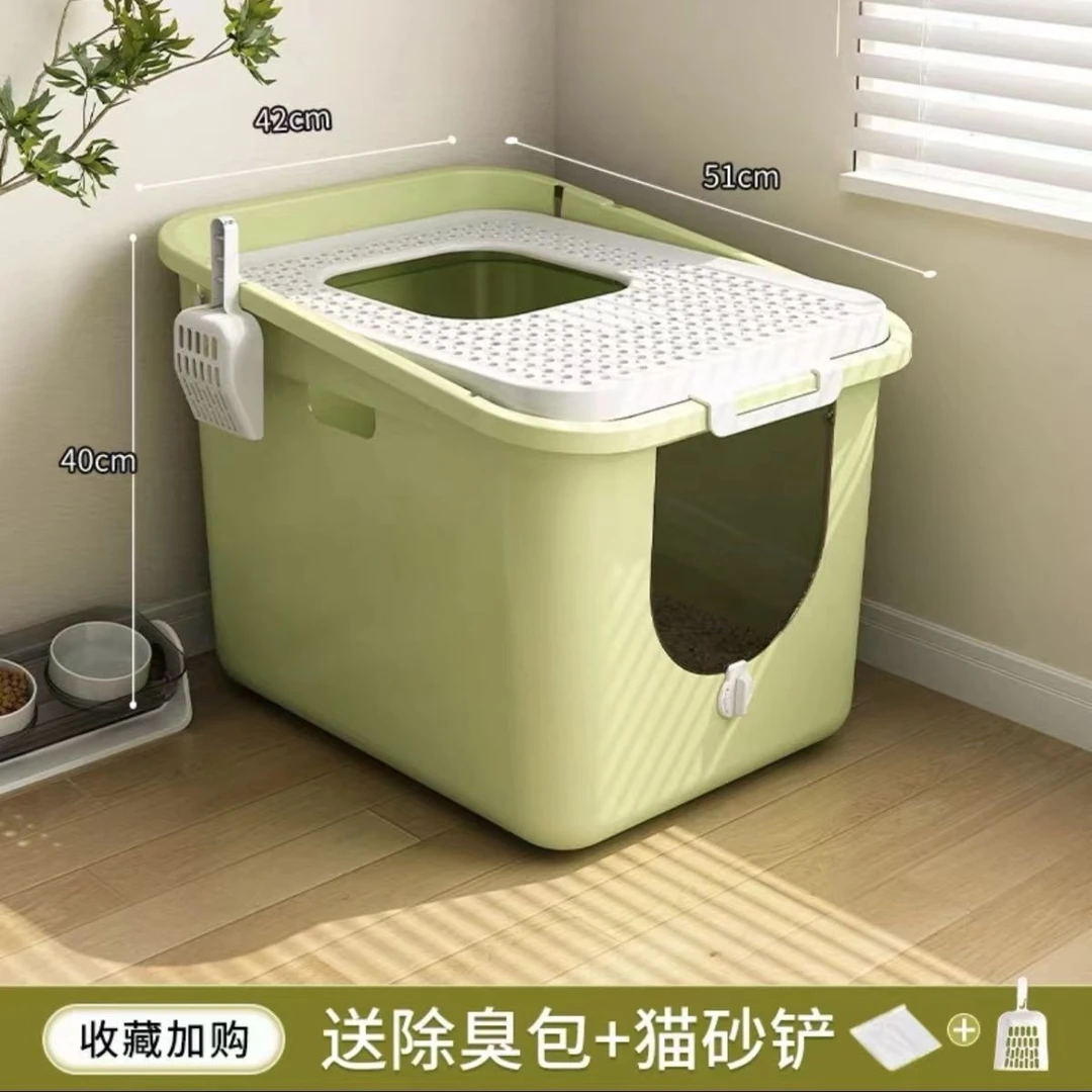 顶出式猫砂盆超大号抽屉式猫咪厕所防漏防臭全封闭式特大号猫屎盆